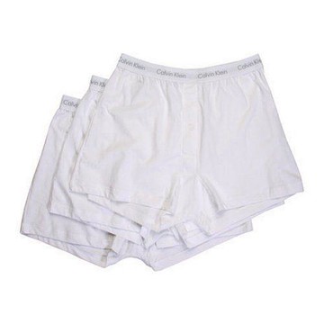 CK 男鈕扣四角內褲白色3件組(預購)