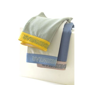 張青年家純棉抗菌中性l e中性女生四角平角內褲大碼中腰透氣舒適