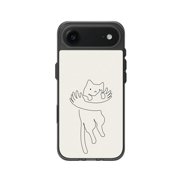 iPhone Air Clear (相機按鈕) 酷墨灰 - ilovedoodle (Lim Heng Swee) - Hug One Line - 愛與擁抱