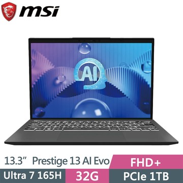 MSI Prestige 13 AI Evo A1MG-095TW 黑(Ultra 7-165H/32G/1TB SSD/Win11P/13.3)