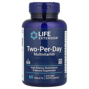 Life Extension, 每日兩片多維生素礦物營養片，60 片裝