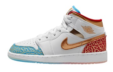 JORDAN 1 MID SNEAKER SCHOOL NC TO CHICAGO GS