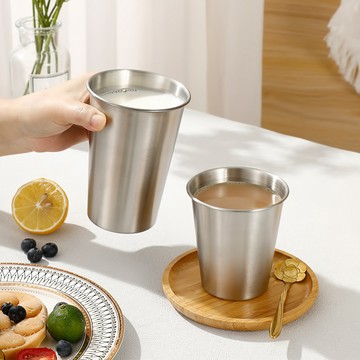 啤酒杯 304不銹鋼杯 水杯 鋼杯 飲料杯 茶杯 咖啡杯 牛奶杯 露營杯 環保杯 不鏽鋼水杯 登山杯 500/400ml