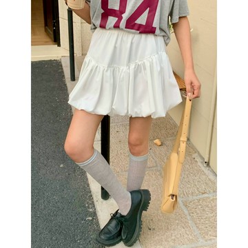 【太妮絲F432】現貨 a字蛋糕裙 2025 高腰 顯瘦 設計感 甜美 蓬蓬 花苞裙 蛋糕裙 短裙 裙子 蓬蓬裙