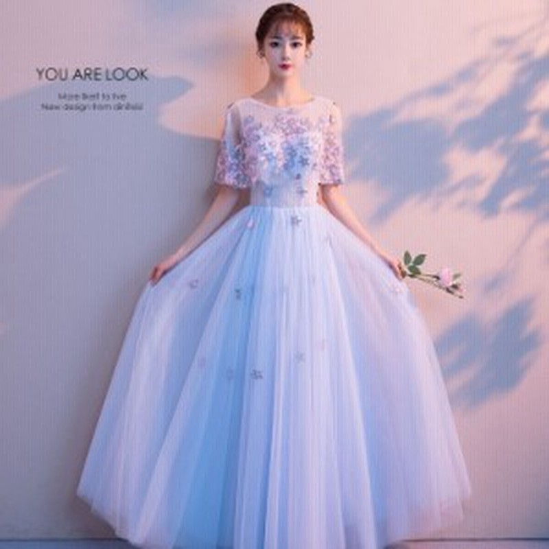 ウェディングドレス 結婚式 花嫁 披露宴 プリンセスドレス パーティードレス Wedding ドレス ワンピース 演奏会 謝恩会 花柄 チュール ふ 通販 Lineポイント最大1 0 Get Lineショッピング