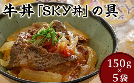 地元食材を使ったオリジナル牛丼「SKY丼」の具（５袋セット）