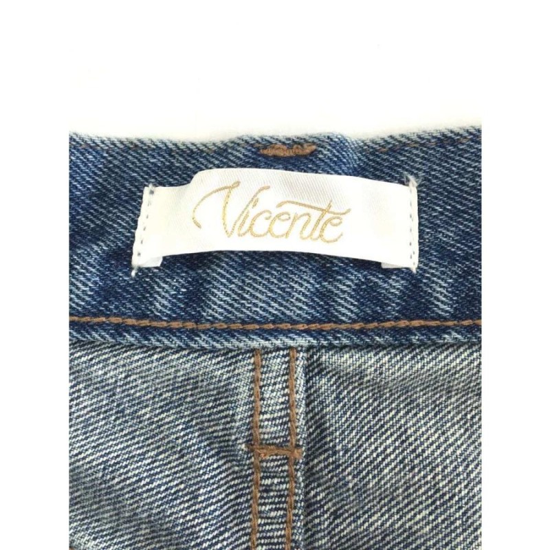 Vicente flare long denim/Gパン/デニムブルー/XS/コットン