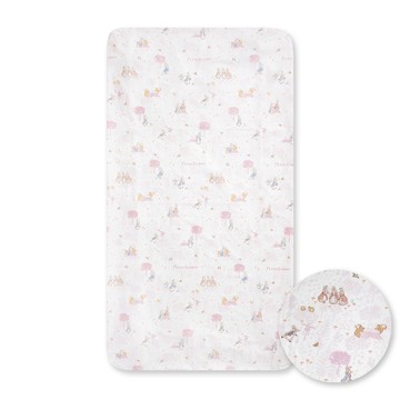 奇哥 - 悅讀比得兔床包-L 65×120cm+床墊包覆13cm(嬰兒床床包 床單)-粉色