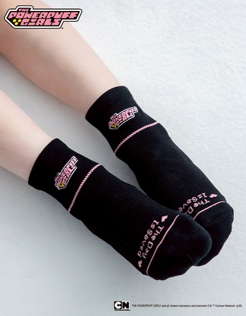 【飛天小女警】經典LOGO襪(童)- 黑