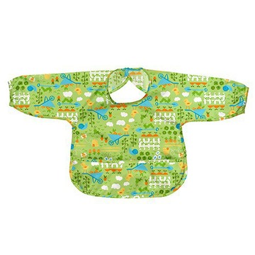 【Green Sprouts】小綠芽 長袖防水遊戲衣、吃飯衣-綠
