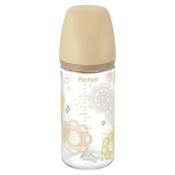 Richell 利其爾 寬口奶瓶 0~3個月嬰幼兒適用  TA朵朵開  160ml  1個