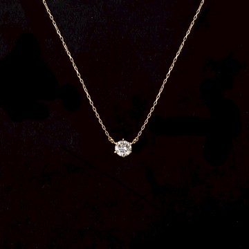 【 ARTE WHITE】Éclat K18 六爪單鑽項鍊 0.20ct