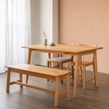 雅各居家 森手木工-微風餐桌120無抽屜