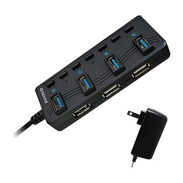 逸盛Esense擴充專家7-Port Hub/01-GPH885BK/黑