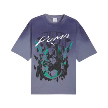 Puma 上衣 PUMATECH-X 歐規 寬鬆 紫藍 水洗 短袖 短T 634422-65