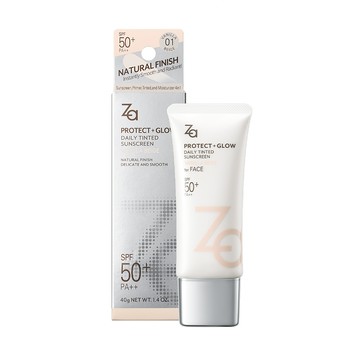 Za煥彩亮妍潤色UV防曬乳#米杏色