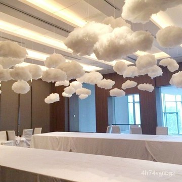 🔥桃園有貨🔥棉花雲朵裝飾白雲弔飾婚慶道具路引櫥窗幼兒園學校商場臥室佈置GPUI LOZI