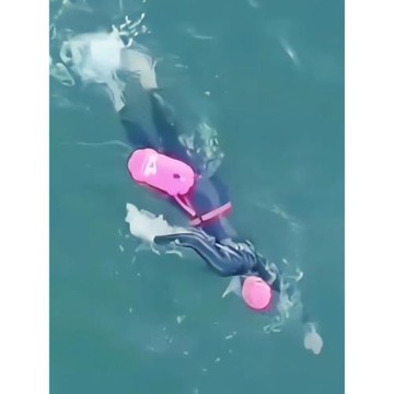 游泳漂浮包戶外公開水域吹氣跟屁充氣儲物包橫渡衣服收納袋防水囊