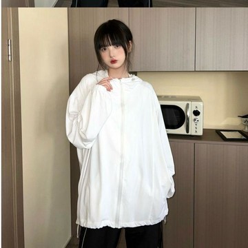 雨菲|免運 大尺碼 上衣 防嗮衣 透氣 夏日 防嗮必備 韓版大碼可穿300斤胖MM簡約夏季防曬衣外套女百搭純色寬鬆外套