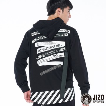 【買1送1】警戒假兩件連帽厚長TEE - BLUE WAY 地藏小王