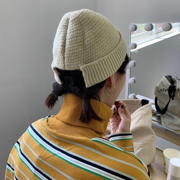 潮流帽子 ins瓜皮帽男女潮韓版秋冬季保暖毛線帽百搭休閑針織帽純色冷帽子