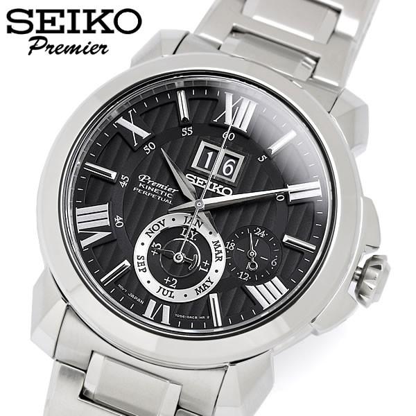 SEIKO Premier セイコー プルミエ キネティック 自動巻発電 パーペチュアル カレンダー 腕時計 10気圧防水 24時間表示  サファイアクリスタル SNP141P1 | LINEショッピング