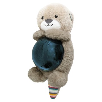 ZAZU 獺獺好朋友 海洋投影音樂安撫玩具 具備3階段睡眠模式 聲音感應啟動  20 x 22 x 9cm  棕色  1盒