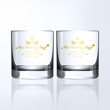 新婚禮物|客製化威士忌對杯 文字雕刻慶祝新婚結婚禮物送新人