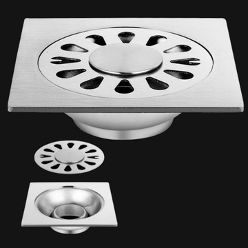 201不銹鋼地漏 雙用 防臭 防蟲 淺水地漏 大排水量 4寸 不鏽鋼 洗衣機 排水管 地漏【DY340B】  123便利屋