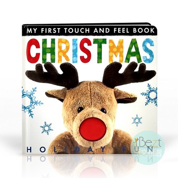My First Touch and Feel Book Christmas | 外文 | 觸摸 | 認知 | 絨毛 | 布質 | 粗點 | 光片 |