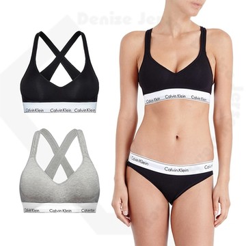 Calvin Klein Padded Bralette 棉質寬鬆緊帶零感薄襯小V運動內衣/CK內衣-多色任選