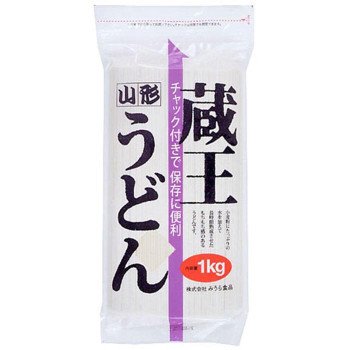 メーカ直送品・代引き不可　みうら食品 チャック付蔵王うどん 1kg×10袋　割引不可