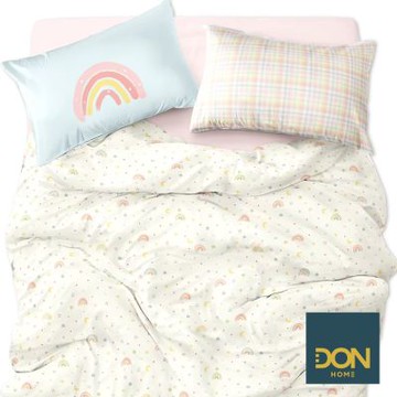DON 100%精梳純棉床包枕套組-雙人-繽紛彩語