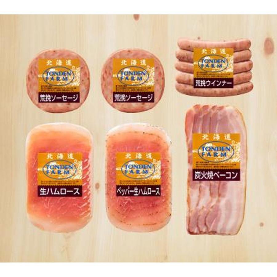 トンデンファーム 生ハム・ソーセージセット(生ハム 40g×2 ソーセージ 70g×2 ウインナー 100g×1 ベーコン 80g×1)