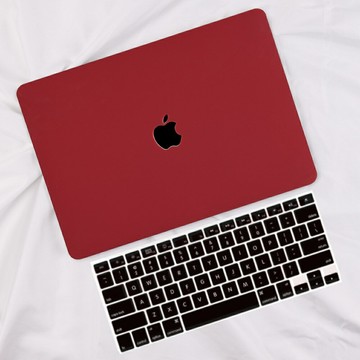 磨砂酒紅 適用於Macbook Pro Air m1 m2 A2681 A2337 A2338 A2442 鏤空 筆電殼
