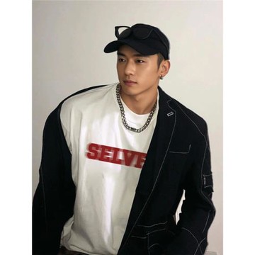 美式復古重磅潮牌潮流體恤純棉正肩短袖T恤男款春夏白色半袖上衣