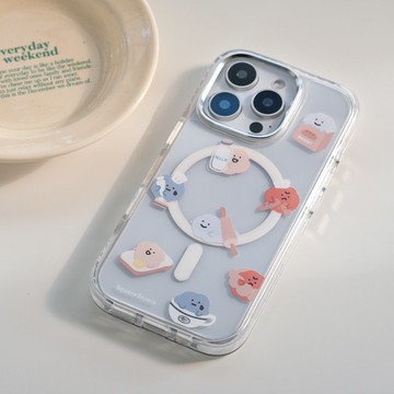 (透白) 心情磁吸手機殼 MagSafe兼容版 保護殼 iPhone13-17