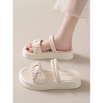 厚底兩穿涼鞋女2025年新款夏季網紅仙女風涼拖鞋配裙子羅馬沙灘鞋