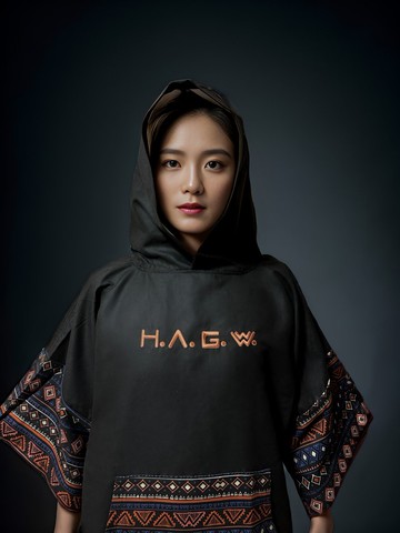 HAGWOUTDOOR 薄款 衝浪 潛水 自潛 溯溪 毛巾衣 -Maui Black