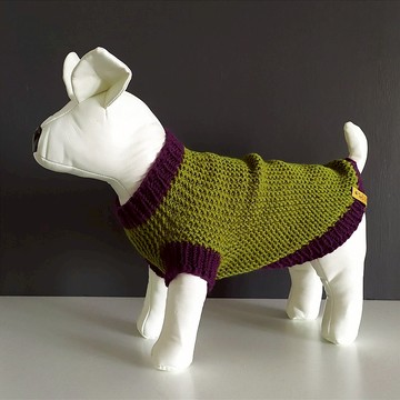 小型犬亮色針織毛衣