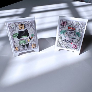 賺爆 數不停 貓咪招財招牌立燈 燈箱