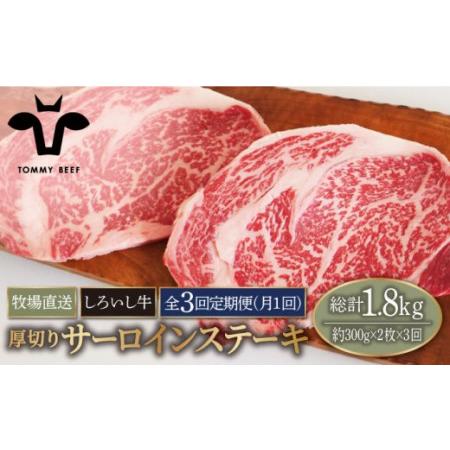 ふるさと納税 佐賀県産しろいし牛 厚切りサーロインステーキ 600g（約300g×2枚）.. 佐賀県白石町