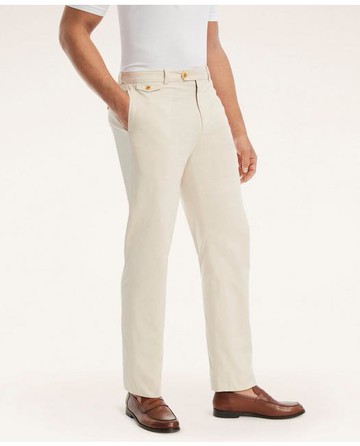 Brooks Brothers Men's Big & Tall Stretch Supima Cotton Poplin Chino Pants | Natural | Size 46 34