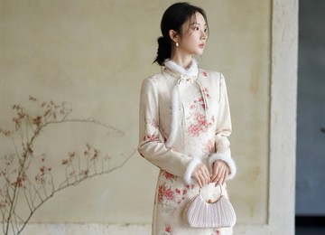 新中式中國風 蕾絲提花印花紋理 訂婚敬酒服洋裝