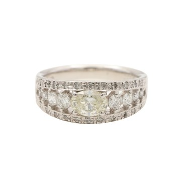 JEWELRY 無品牌珠寶 PT900鉑金 鑽石 戒指 【二手名牌BRAND OFF】
