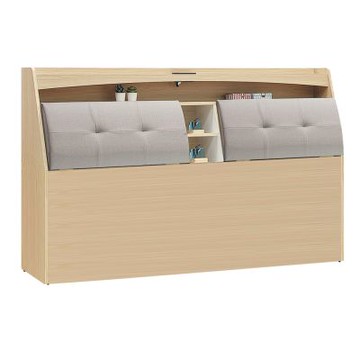 文創集摩卡5尺雙人貓抓皮革床頭箱(不含床底＋不含床墊)-152x31x105cm免組