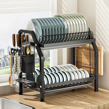 廚房碗碟收納架家用碗筷盤子菜刀菜板置物架放碗盤瀝水架子不生銹