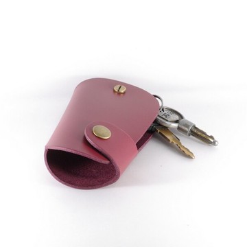 鑰匙圈 真皮 皮革 汽車鑰匙包 寛版 酒紅-Mark Honor【全壘打跨店最高20%點數回饋】