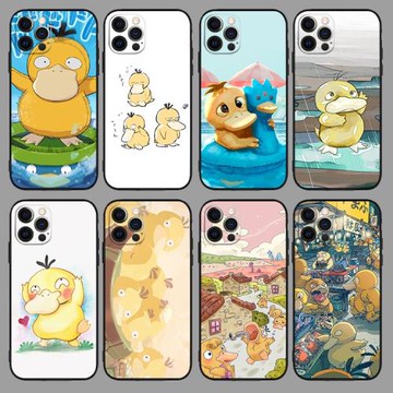 寵物小精靈 可達鴨 手機殼適用iPhone13蘋果12PROMAX液態硅膠11軟