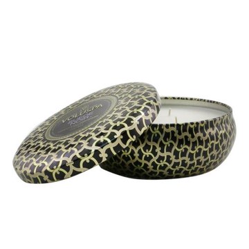 Voluspa 3個燈芯裝飾錫芳香蠟燭 -Suede Noir340g/12oz